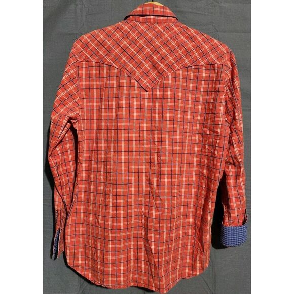 Cinch Shirt Mens M Pearl Snap Western Rodeo Check Long Sleeve Cowboy Roping - Picture 3 of 5